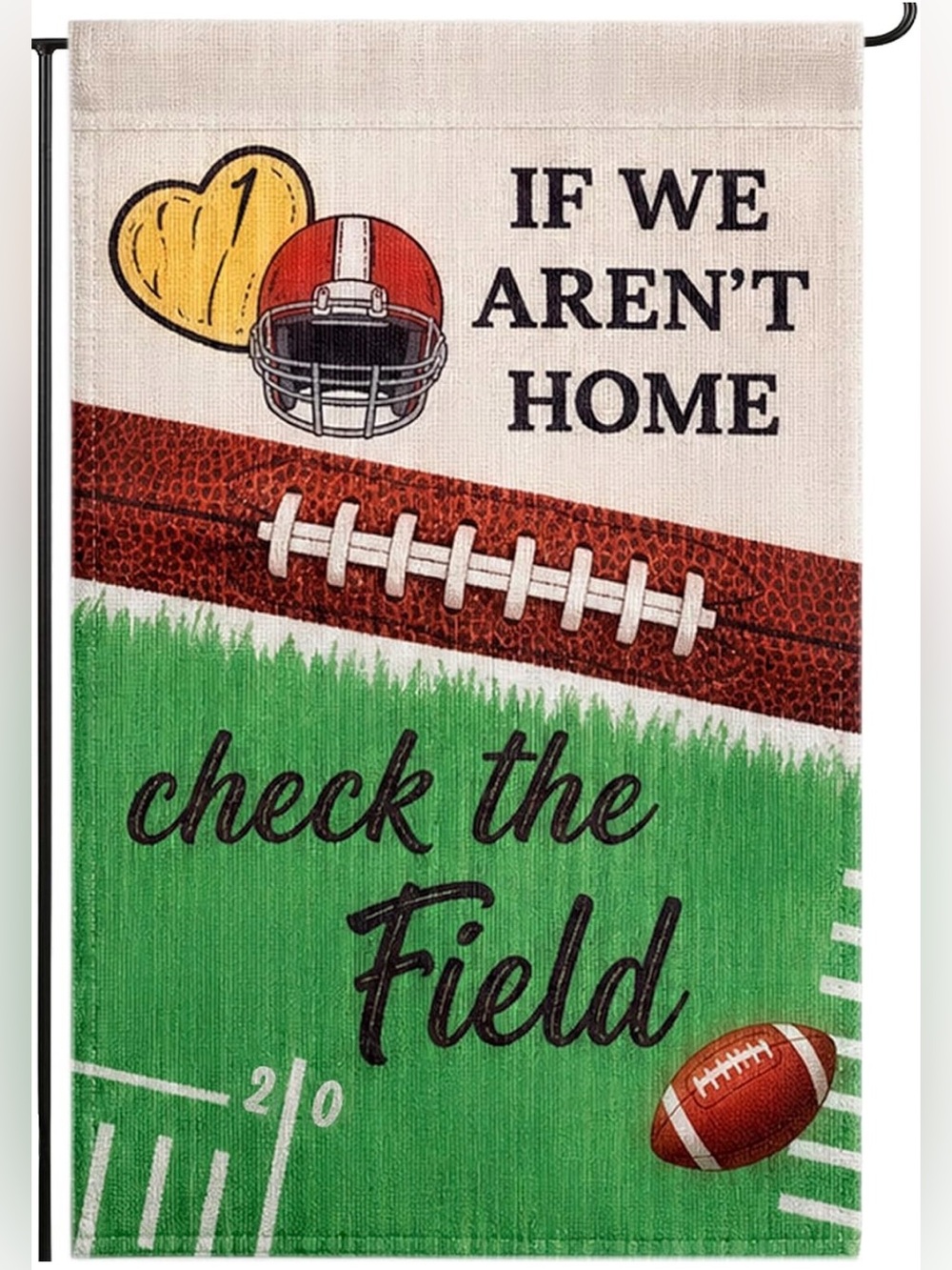 Fall Football Garden Flag – 12” × 18” Double Sided | Brand New